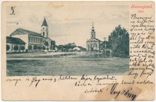 1904 Borosjenő, Borosineu, Ineu; Fő tér, templom / main square, church (fl)