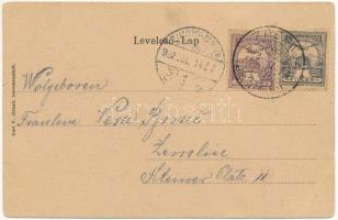 1902 Nagyszeben, Hermannstadt, Sibiu; Harteneckgassel / utca és torony. Carl F. Jickeli kiadása. Sze...