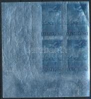1955 Alumínium vágott ívsarki négyestömb nagy ívsarokkal (60.000+++) (1 bélyegen enyhe saroktörés / 1 corner lightly folded)