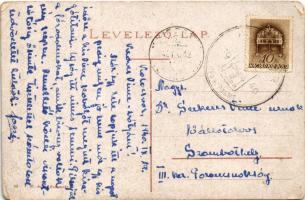 1940 Kolozsvár, Cluj; Ferenc József szálloda, Kerekes üzlete / hotel, shops (kopott sarkak / worn co...