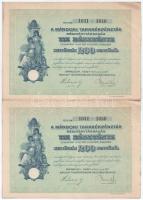 1927. Mándok "Mándoki Takarékpénztár Részvénytársaság" tíz részvénye egyenként 20P-ről, ös...