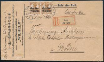 Lengyelország 1917 Ajánlott levél / Poland 1917 Registered cover LODZ