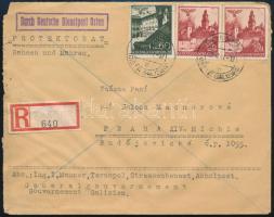 Generalgouvernement 1941 Ajánlott levél Prágába / Registered cover to Praha