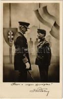 Bízom a magyar ifjúságban! Horthy Miklós levente fiúval / Regent Horthy with Hungarian military schoolboy, propaganda