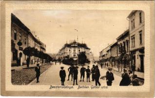 1918 Besztercebánya, Banská Bystrica; Bethlen Gábor utca, Neumann Ede üzlete. Bánovsky és Dohnányi kiadása / street, shop (fl)