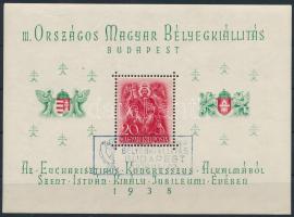 1938 ORBÉK blokk alkalmi bélyegzéssel (6.000)