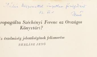 Berlász Jenő: Hogyan propagálta Széchényi Ferenc az Országos Könyvtárt. Az értelmiség jelentőségének...