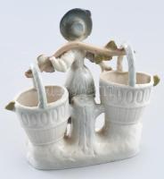 cca 1900, német, figurális ibolyaváza, sérült, m: 11,5 cm