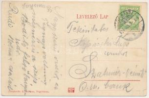 1914 Nagybánya, Baia Mare; Veresvizi aranybánya bejárata, iparvasút, Svaiczer segéd altárna. Frankov...