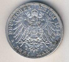 Német Birodalom/Császárság/Bajorország 1910D 3M Ag Ottó T:3 ph.