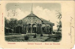 1899 (Vorläufer) Versec, Werschetz, Vrsac; Polgári lövölde. Wilh. Wettl kiadása / Schiesstätte / shooting hall (EM)