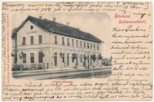 1901 Csíkszereda, Miercurea Ciuc; vasútállomás. Szvoboda József kiadása / railway station (EK)