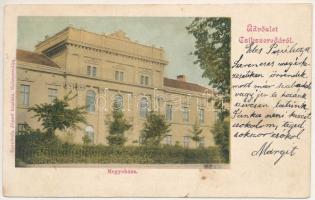 1902 Csíkszereda, Miercurea Ciuc; Megyeháza. Szvoboda József kiadása / county hall (fl)