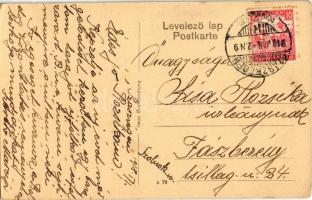 1918 Szászrégen, Sächsisch-Regen, Reghin; Maros gát tutajozáskor / Wehr, Flossgasse / Mures river da...