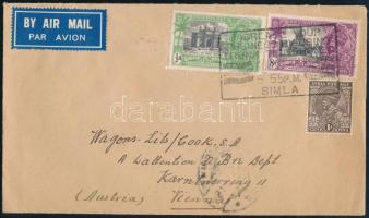 1935 Légi levél 3 bélyeggel Bécsbe / Airmail cover to Vienna with 3 stamps