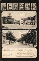 1905 Weimar, Marktplatz, Schillerstrasse / market square, street. Art Nouveau