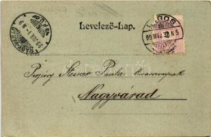 1899 (Vorläufer) Lugos, Lugoj; Király utca, üzletek. Nemes Kálmán kiadása / street view, shops (EK)