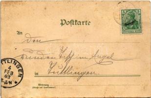 1903 Pfronstetten, Kirche, Inneres der Kirche, Revieramt, Hauptstrasse, Pfarrhaus mit Brauerei Engel...