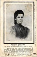 1899 (Vorläufer) Kaiserin Elisabeth von Österreich. Worte des Kaisers im Jahre 1889. Verlag Alex J. Klein. Fotografie aus dem k.u.k. Hof-Atelier Carl Pietzner / Erzsébet királyné gyászlapja. A császár 1889-es szavaival / Sissy / Obituary card of Empress Elisabeth of Austria (fa)