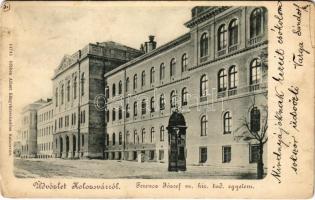 1902 Kolozsvár, Cluj; Ferenc József m. kir. tudományegyetem télen. Gibbon Albert kiadása / university in winter (kopott sarkak / worn corners)