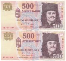 2006. 500Ft "A forradalom 50. évfordulója 1956. október 23." (2x) "EB" T:VF,F sz...