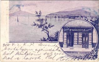 1900 Sorrento, Salone Pagliuca coiffeur, Corso Duomo / hairdresser shop. Art Nouveau, floral (EK)