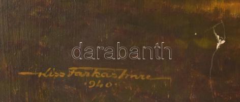 Kiss Farkas Imre (?-?), működött 1920-40 körül: Szénagyűjtés, 1940. Olaj, karton. Jelezve balra lent...