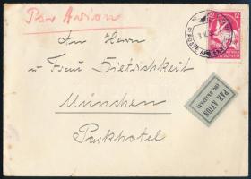 1938 Légi levél Münchenbe / Airmail cover to München