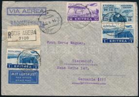 1938 Légi ajánlott levél Németországba / Airmail registered cover to Germany