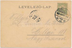 1902 Nagyvárad, Oradea; Szent László tér és szobor, piac, Kidhídfő. Színházi Tőzsde kiadása, szecess...