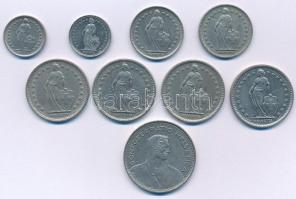 Svájc 1968. 1Fr Cu-Ni (2x) + 1969-1973. 2Fr Cu-Ni (4x) + 1970-1983. 1/2Fr Cu-Ni (2x) + 1984. 5Fr Cu-...