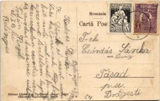 1924 Belényes, Beius; Strada Dr. Nic. Bolcaciu, Scoala primara / utca és iskola / street and school ...