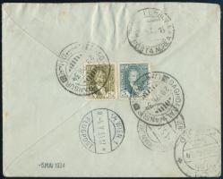 1934 Légi levél 2 bélyeggel Ausztriába / Airmail cover with 2 stamps to Austria BAGHDAD AL-MANSUR