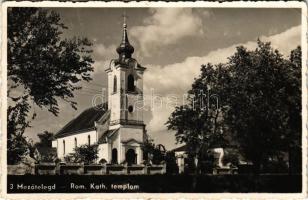 Mezőtelegd, Tileagd; Római katolikus templom / church (ragasztónyom / gluemarks)