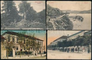 10 db RÉGI magyar város képeslap vegyes minőségben / 10 pre-1925 Hungarian town-view postcards in mixed quality