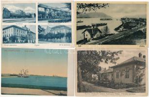 10 db RÉGI magyar város képeslap vegyes minőségben / 10 pre-1945 Hungarian town-view postcards in mixed quality