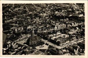 1941 Kolozsvár, Cluj; látkép repülőgépről, légi felvétel / aerial view