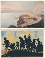 15 db RÉGI motívum képeslap vegyes minőségben / 15 pre-1945 motive postcards in mixed quality