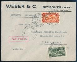 1932 Légi levél Bécsbe / Airmail cover to Vienna BEYROUTH