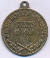 Ausztria 1963. &quot;Katonai Szolgálati érdemérem / Stets Bereit&quot; bronz kitüntetés mellszalag nélkül T:XF patina Austria 1963. &quot;Military Service Bronze Medal&quot; bronz decoration without ribbon C:XF patina