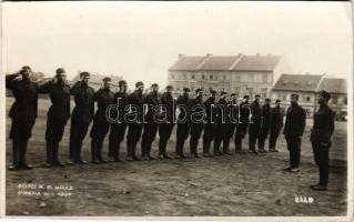 Praha, Prag, Prague; Czech military, group of soldiers. K. E. Mráz photo (EK)