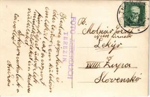 1931 Terezín, Theresienstadt; Czech military, group of soldiers. Foto Zeiberdlich photo