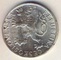 Csehszlovákia 1948. 50K Ag "Prágai felkelés" T:2