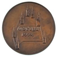 Szovjetunió 1974. "Modern Öttusa Világbajnokság / Moszkva 1974" bronz emlékérem (59mm) T:A...