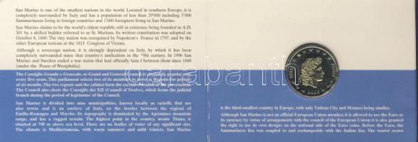 San Marino 2005. 2€ próbaveret, díszkiadásban! T:BU
