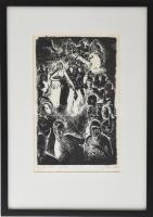 Ladányi Imre (1902-1986): Nightclub, 1931. Fametszet, papír, jelzett, számozott (14/20), üvegezett f...