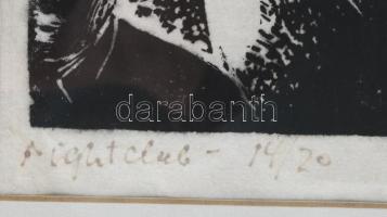 Ladányi Imre (1902-1986): Nightclub, 1931. Fametszet, papír, jelzett, számozott (14/20), üvegezett f...