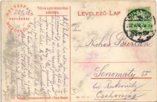 1912 Budapest II. Hűvösvölgy, Holtzspach-féle Vigadó az Orvvadászhoz, téli és nyári klimatikus üdülő...