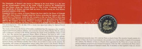 Monaco 2005. 2€ próbaveret, díszkiadásban! T:BU