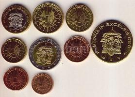 Vatikán DN 1c-5€ 9klf db próbaveret, szettben "Sede Vacante" T:BU Eredeti díszdo...